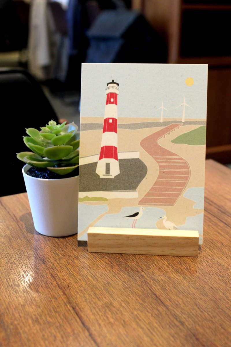 插畫明信片-海岸之光1 | 台灣燈塔與地質生態 | - 卡片/明信片 - 紙 多色
