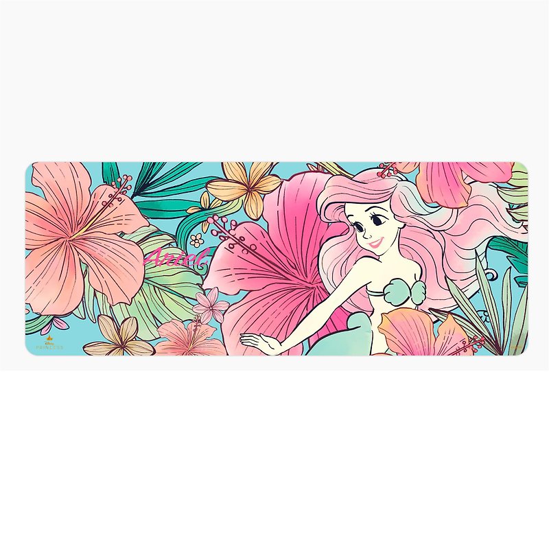 InfoThink Disney Princess Series Flowerbed Mouse Mat - Little Mermaid Ariel - แผ่นรองเมาส์ - ซิลิคอน สีน้ำเงิน