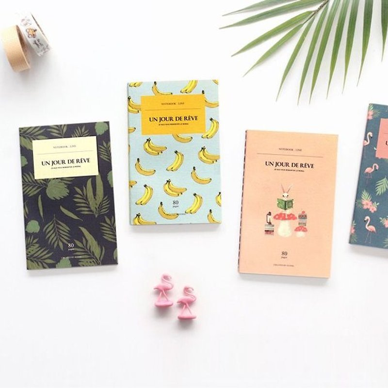 iconic-Tropical Style Pocket Horizontal Stripe Notebook -Banana, ICO87564 - Notebooks & Journals - Paper Yellow
