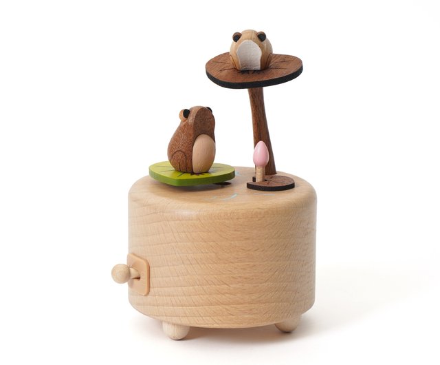 新品wonderful lifeのハンドメイドの木製オルゴール、犬、お誕生日