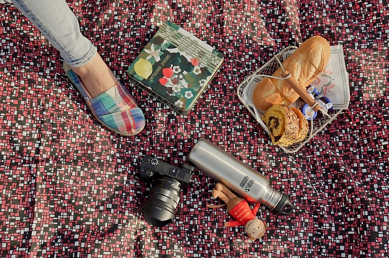 トラベラー。ピクニックオーバーサイズ4-6人Jelly Candyキャンプピクニックテーブルマット付きオーガナイザー - キャンプ・ピクニック - 防水素材 レッド
