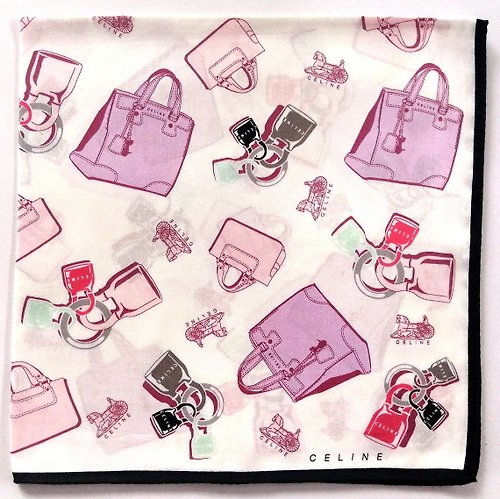 orangesodapanda Celine Paris Vintage Handkerchief Bag Accessories 21 x 21 inches