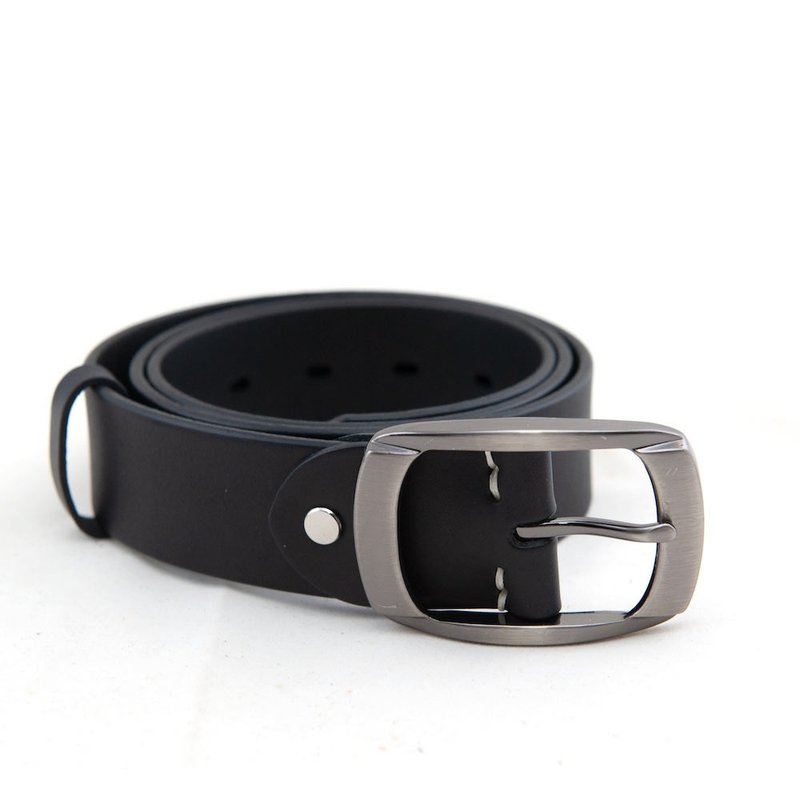 刻字皮帶 真皮 腰帶 belt 義大利 38mm 客製禮物 禮物 - 皮帶/腰帶 - 真皮 黑色