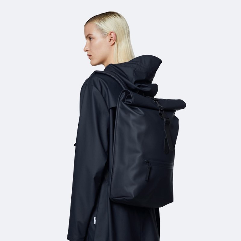 [Denmark RAINS] RollTop Rucksack Waterproof Roll Back Backpack Multicolor Optional - Backpacks - Other Materials 