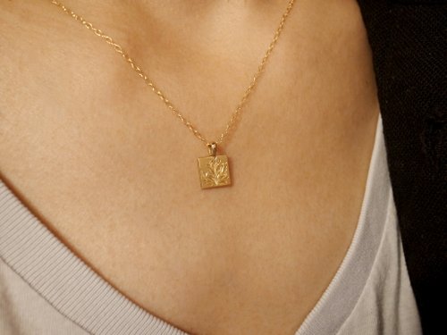 ^_−☆ネックレス【K18】m♡m DOUBLE MOON SETTING NECKLACE(1ZN1134)K18 ネックレス｜スター