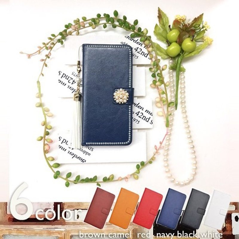 Available in 6 colors! pajour U-shaped notebook type easy smartphone case - เคส/ซองมือถือ - หนังแท้ หลากหลายสี