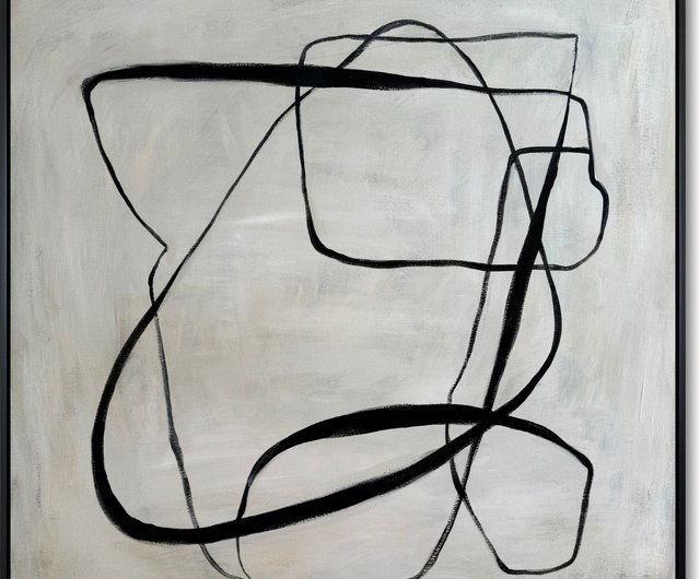 抽象アクリル画 横長 黒白 Amazon.co.jp: 黒 白 抽象画 キャンバス 絵画 黒 白 テクスチャ