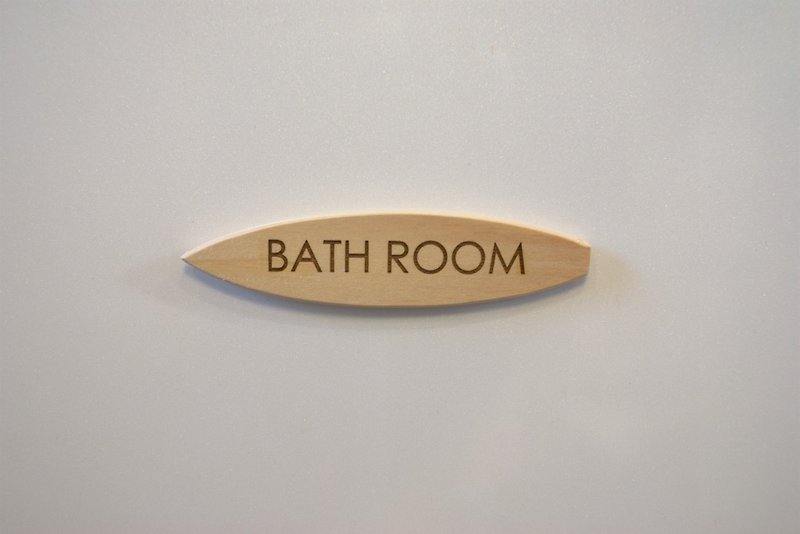 サーフボードプレート　バスルーム - ウォールデコ・壁紙 - 木製 ブラウン