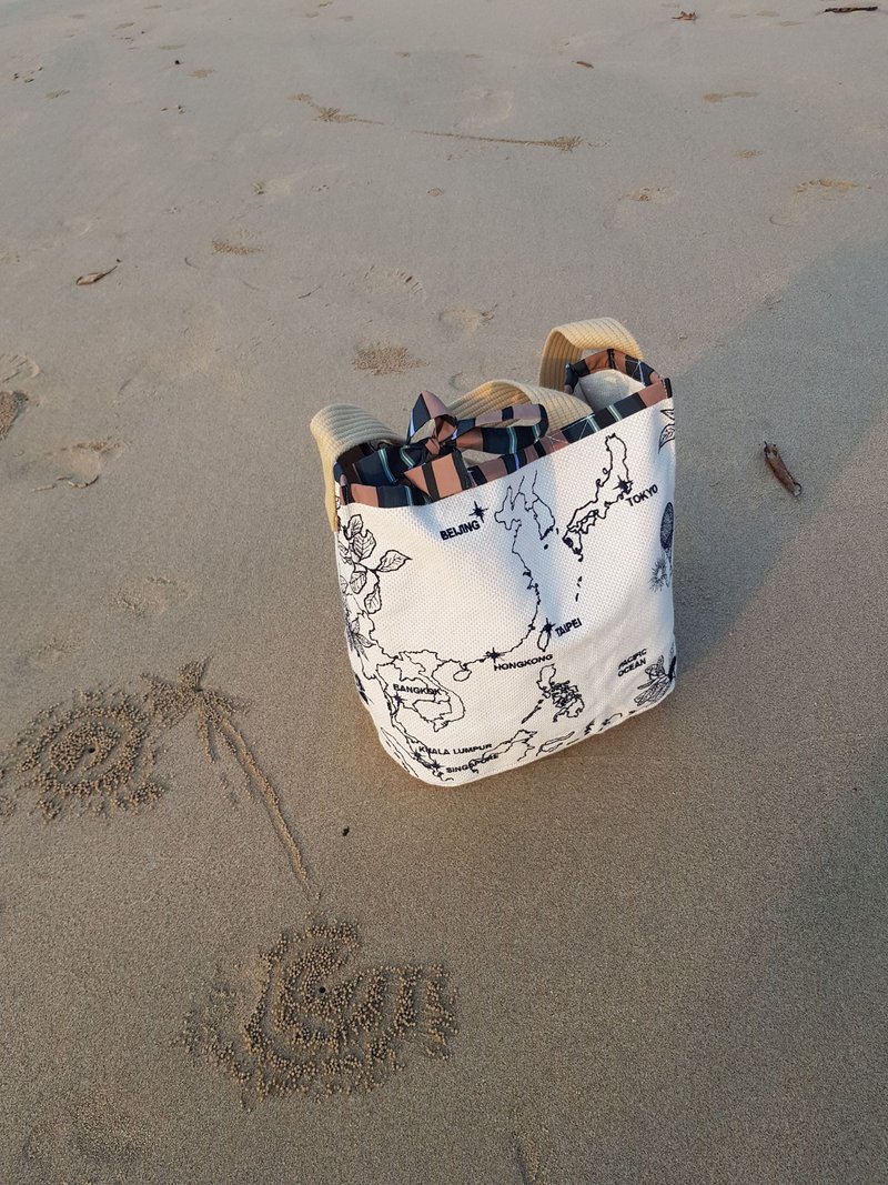 Mappy tote bag-cream 包包 - Handbags & Totes - Thread White