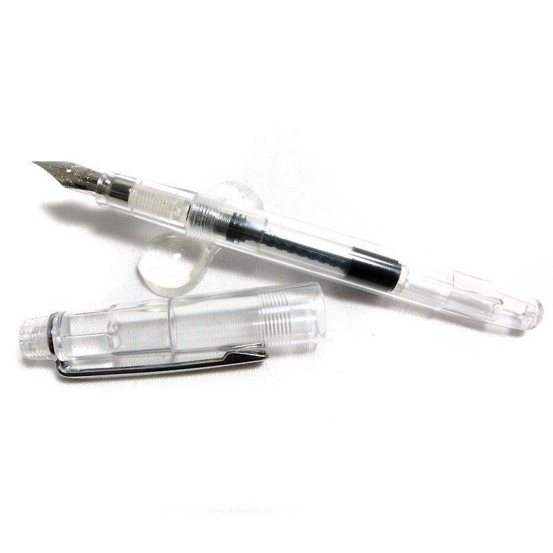 Add purchases - full transparent pen (two models) - ปากกาหมึกซึม - พลาสติก สีใส
