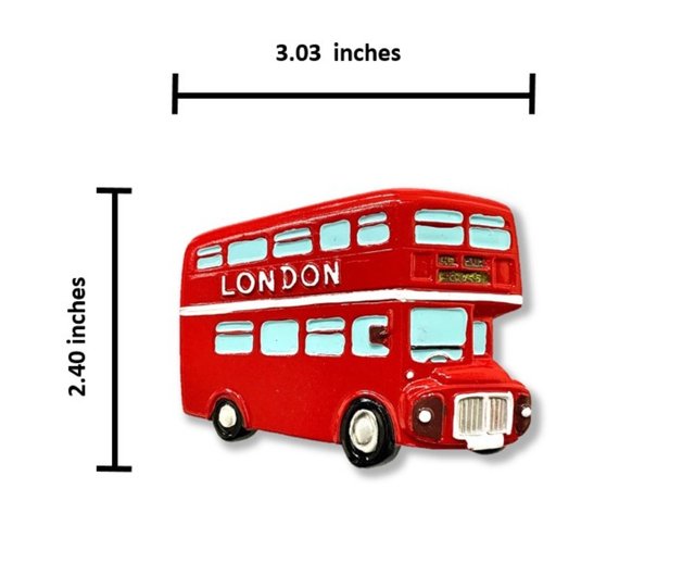 イギリスの二階建てバスのホワイトボードマグネット＋イギリスの