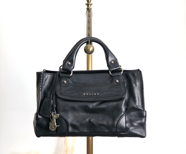 【CELINE】トートバッグ　ブギーバッグ　シルバー金具　レザー　ブラック CELINE 未使用品 セリーヌ ブギーバッグ ハンドバッグ 38RE