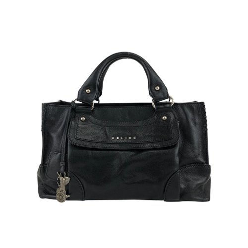 日本直送 名牌中古包 】CELINE セリーヌ ハンドバッグ ブラック