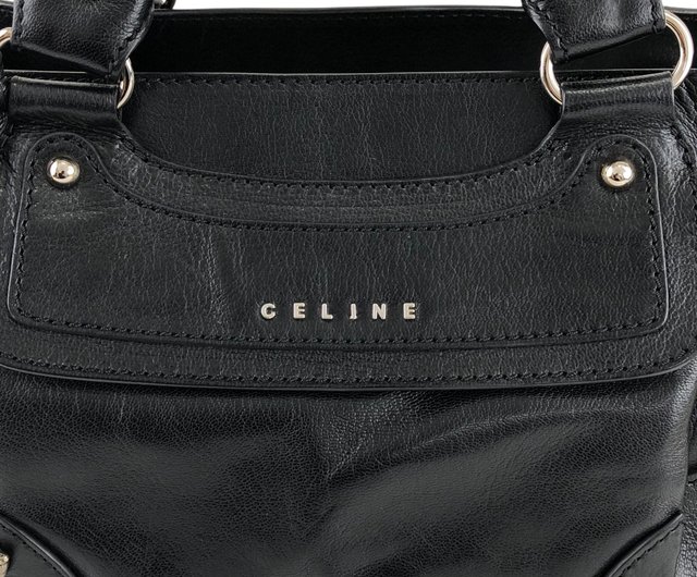 日本直送 名牌中古包 】CELINE セリーヌ ハンドバッグ ブラック