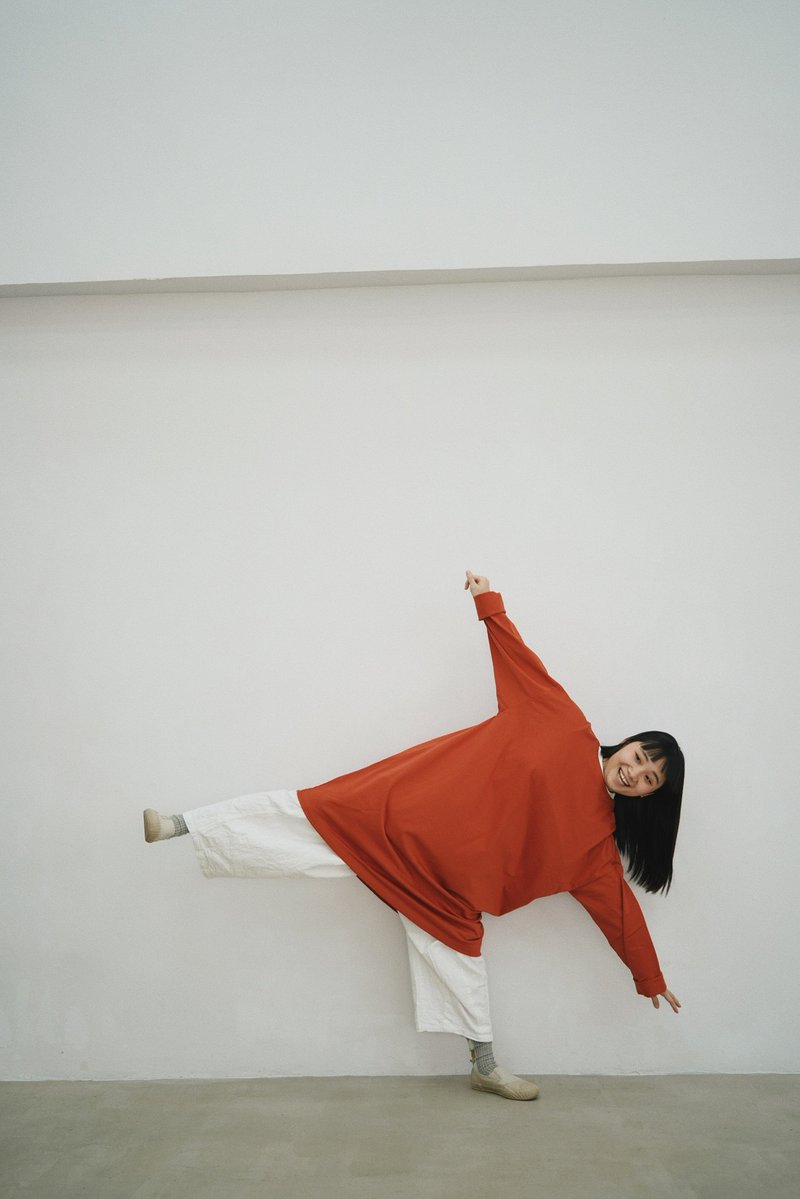 Basic op-橙 - 洋裝/連身裙 - 棉．麻 橘色