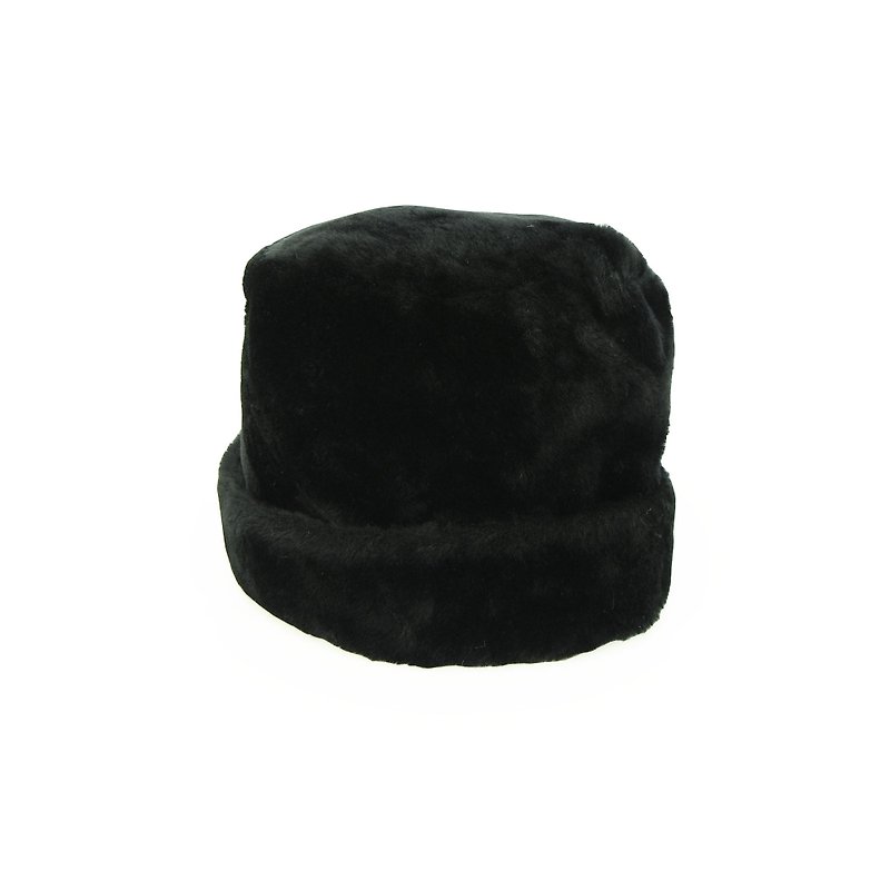 A‧PRANK: DOLLY :: Retro with VINTAGE black fur folding cylinder hat (H712033) - Hats & Caps - Cotton & Hemp Black