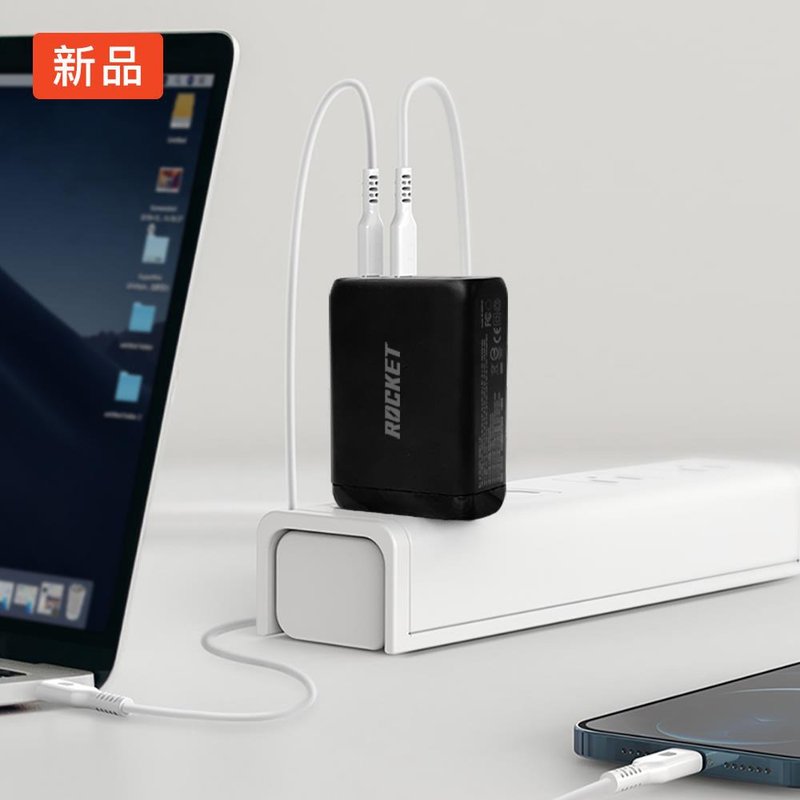 R4 130W GaN PD 快充四孔充電器 - 其他 - 塑膠 黑色
