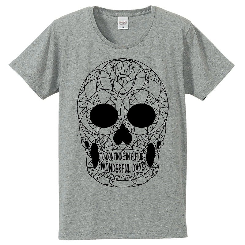 Tシャツ / THE SKULL 2 - 男 T 恤 - 棉．麻 灰色