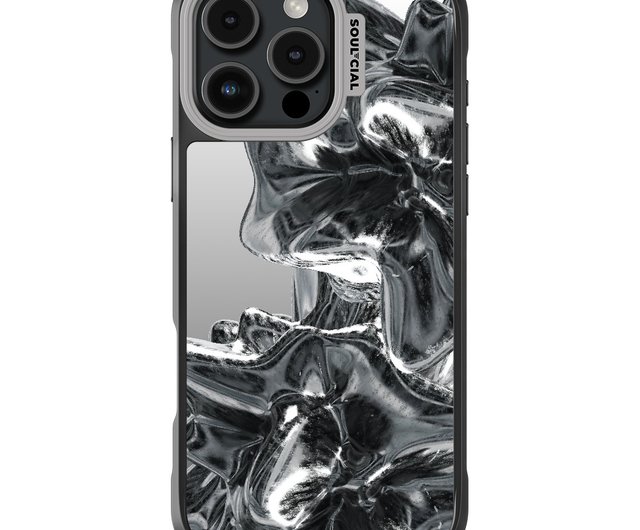タカルビ　iPhone メタリック黒曜石 iPhone 16 携帯電話ケース磁気衝突防止保護