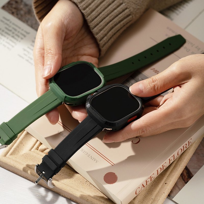 Apple watch - 矽膠防水保護殼 x 錶帶 套組 (Ultra專用) - 錶帶 - 矽膠 