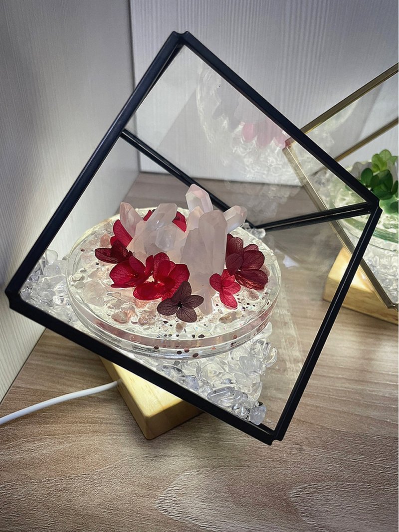 現貨 | 斜口玻璃花屋小明燈 | 水晶 | 居家燈飾 - 擺飾/家飾品 - 水晶 紅色