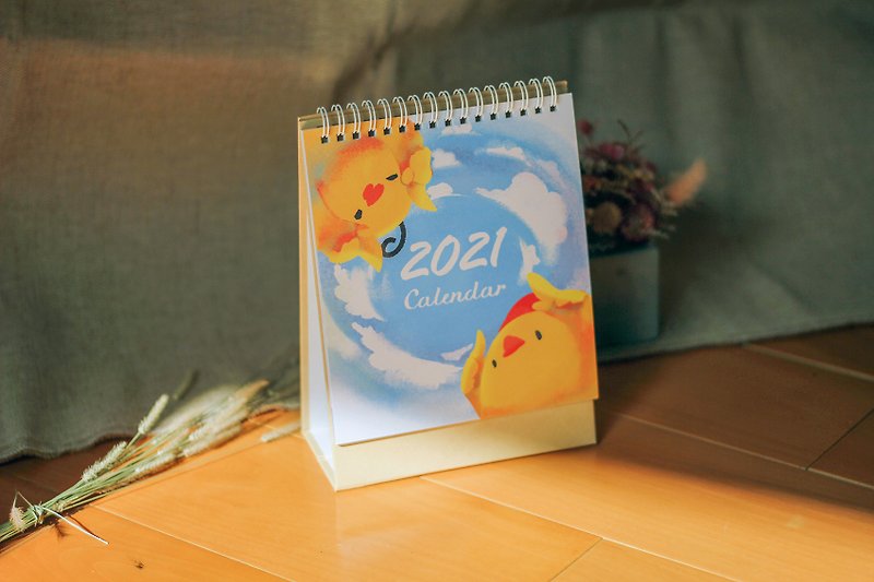 2021デスクカレンダー-AkiyaPress - カレンダー - 紙 オレンジ