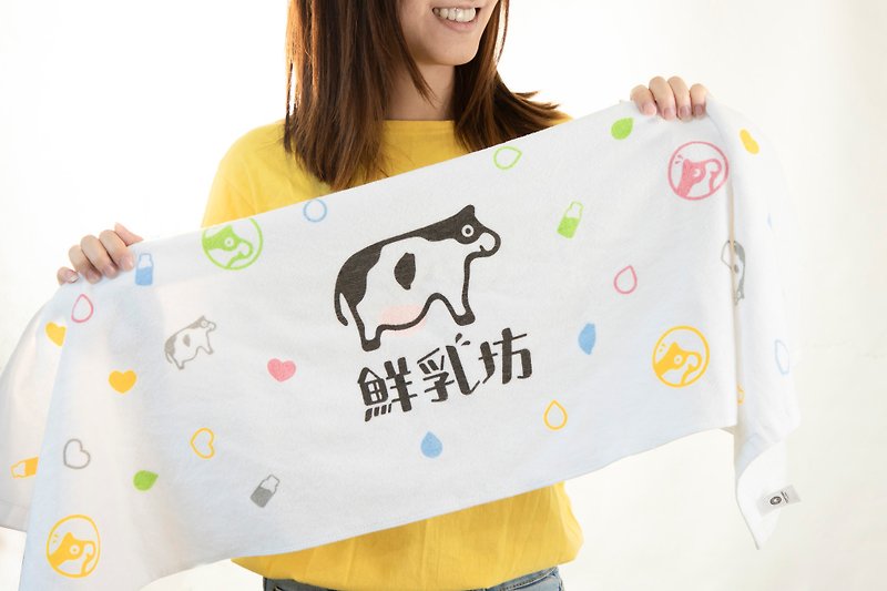Fresh Dairy Niu Niu Towel Colorful Style - ผ้าขนหนู - ผ้าฝ้าย/ผ้าลินิน หลากหลายสี