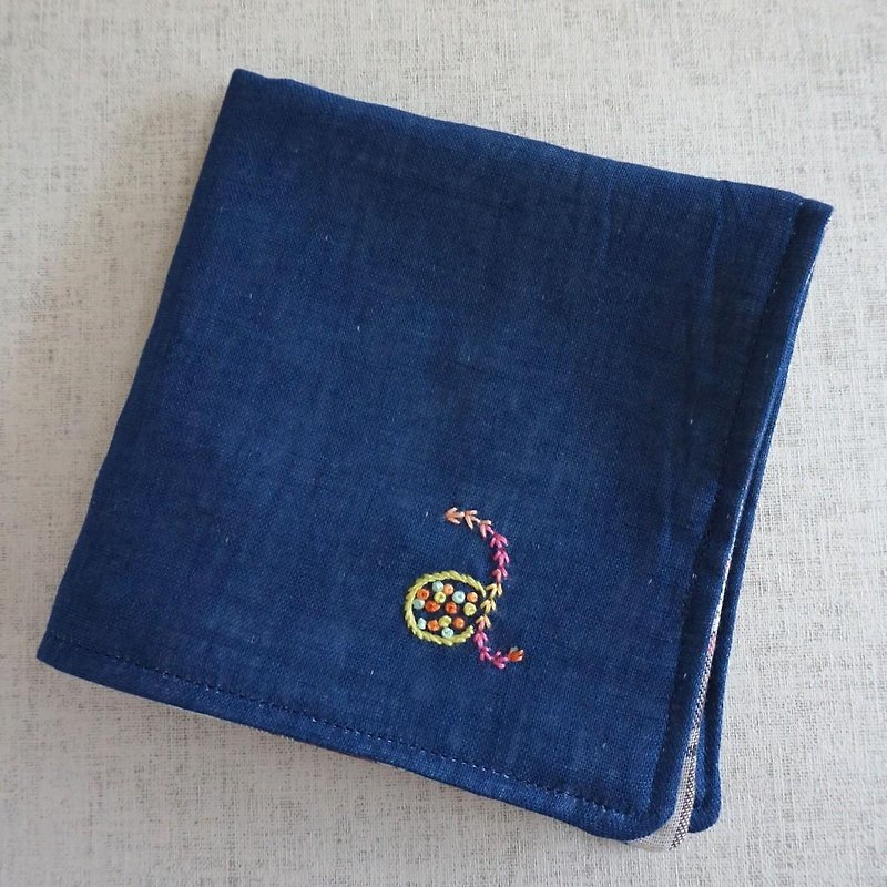 T-like order gauze handkerchief 1 - Other - Cotton & Hemp Blue