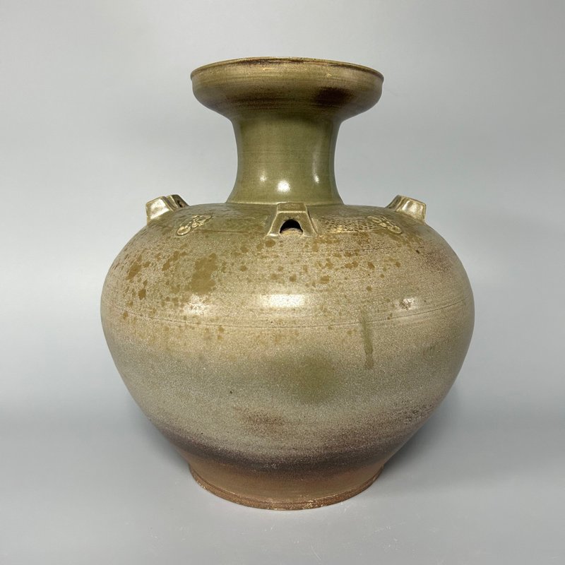 南北朝青瓷六繫盤口壺 - 擺飾/家飾品 - 陶 卡其色
