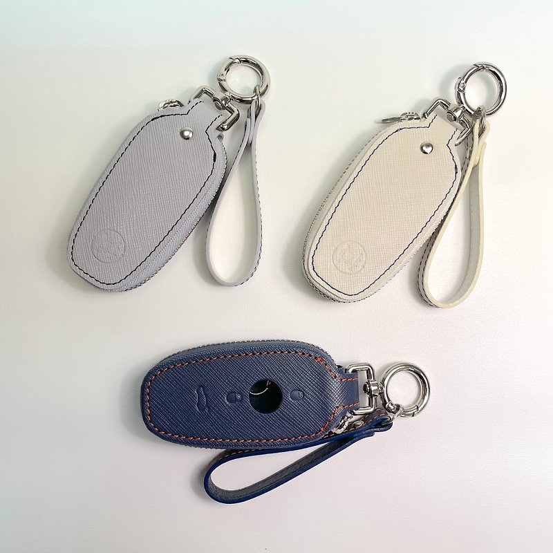 Mercury leather style car key bag - Keychains - Genuine Leather Multicolor