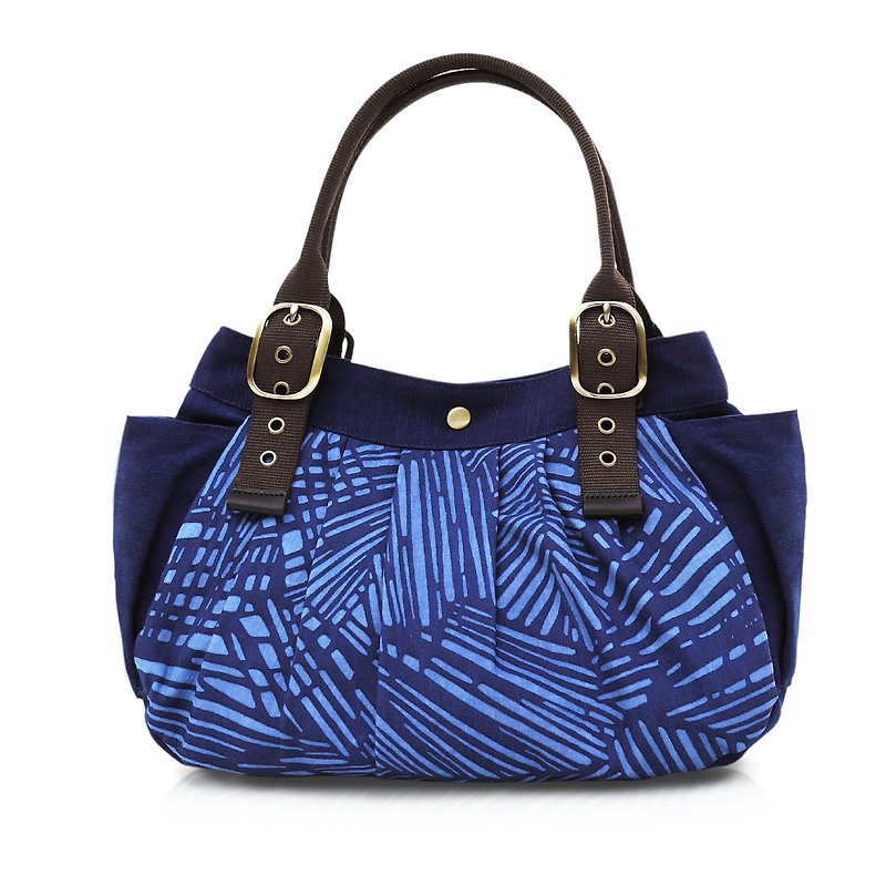 Zhuo also blue dyed - rainforest series bag - Handbags & Totes - Cotton & Hemp Blue