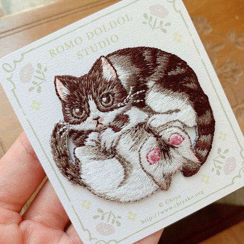 Romo DolDol Studio Chiya Meow no cat, no life 系列刺繡熨章 / 貼紙