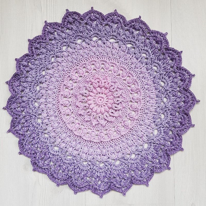 Crochet table cover Crochet lace doily table centerpiece Grandma 家居装饰/手工制作/有机棉餐巾