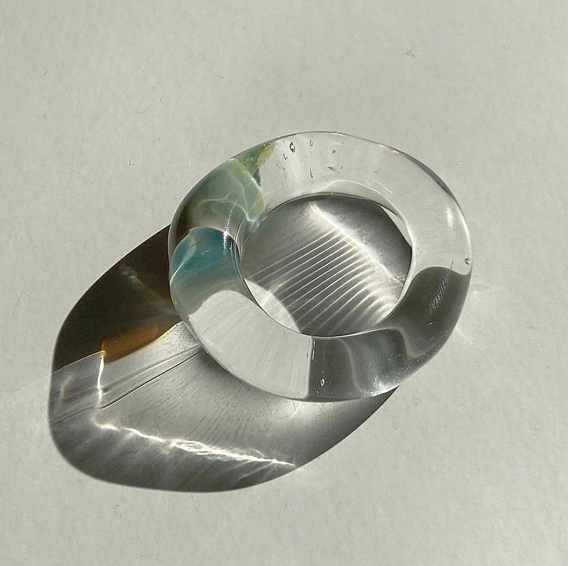 glass ring(moss)