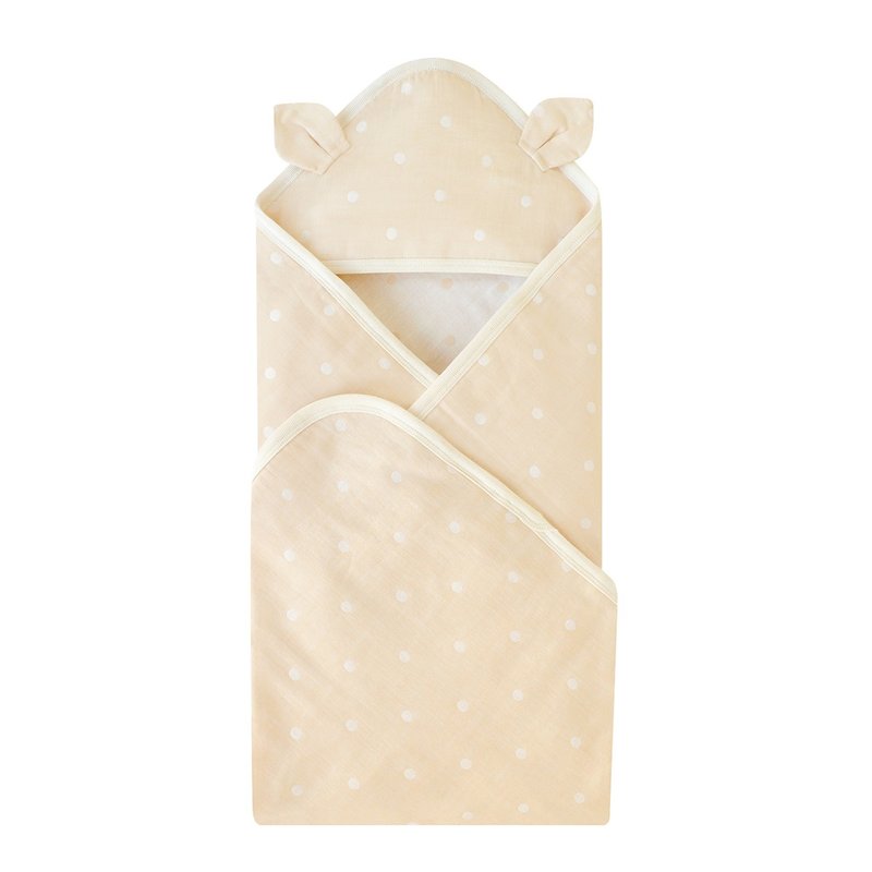 【SISSO Organic Cotton】Small steamed bun double woven gauze wrap - ผ้าให้นม - ผ้าฝ้าย/ผ้าลินิน สีนำ้ตาล