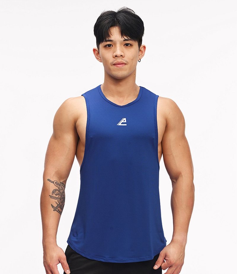 (7 color) Actiflex2.0 Ultra Rhythm Gym Tank Top-Blue - เสื้อกั๊กผู้ชาย - เส้นใยสังเคราะห์ สีน้ำเงิน