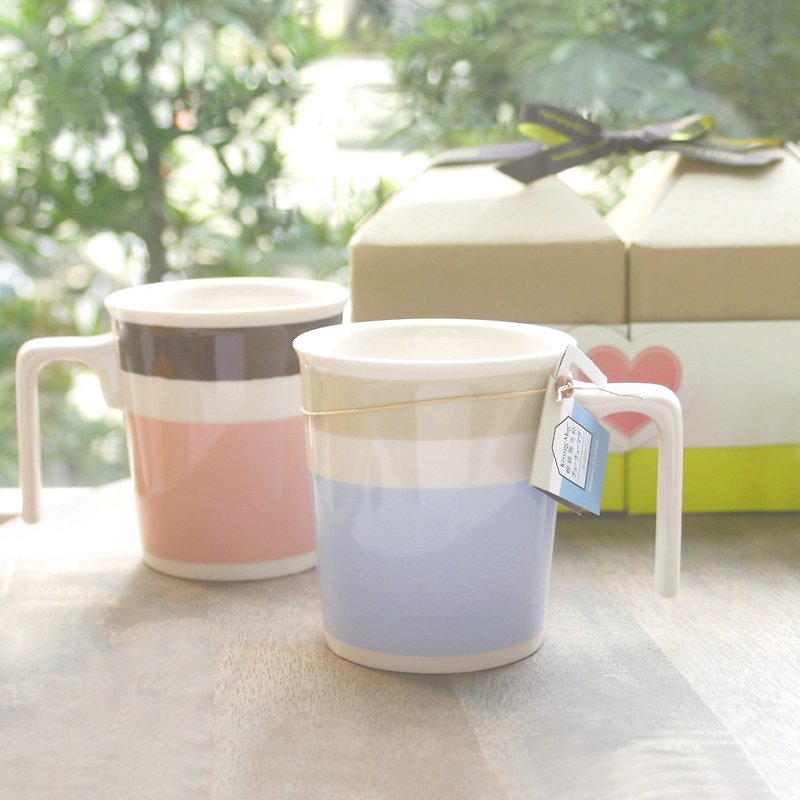 Breeze+Cocoa Essens Kissing Mug - Mugs - Porcelain Pink