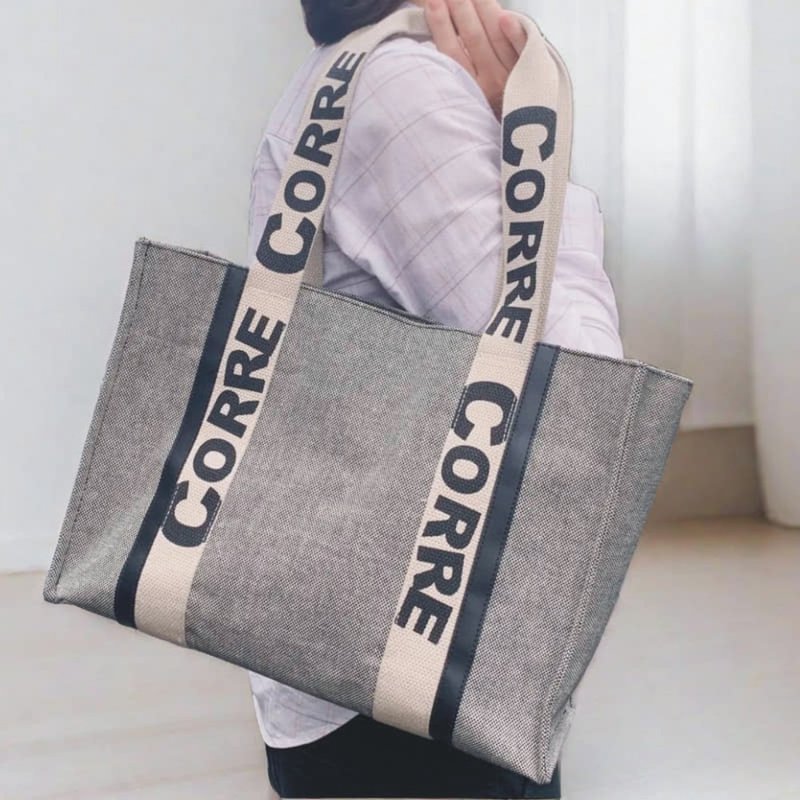 CORRE Linen Tote - Large - Handbags & Totes - Cotton & Hemp Gray