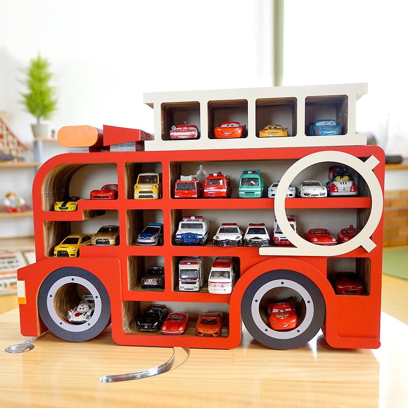 Wood Garage/Fire Engine - Other - Wood Red