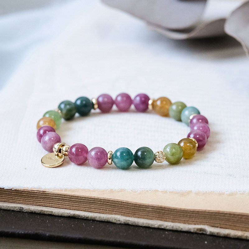 String series tourmaline bracelet natural ore crystal - Bracelets - Gemstone Multicolor