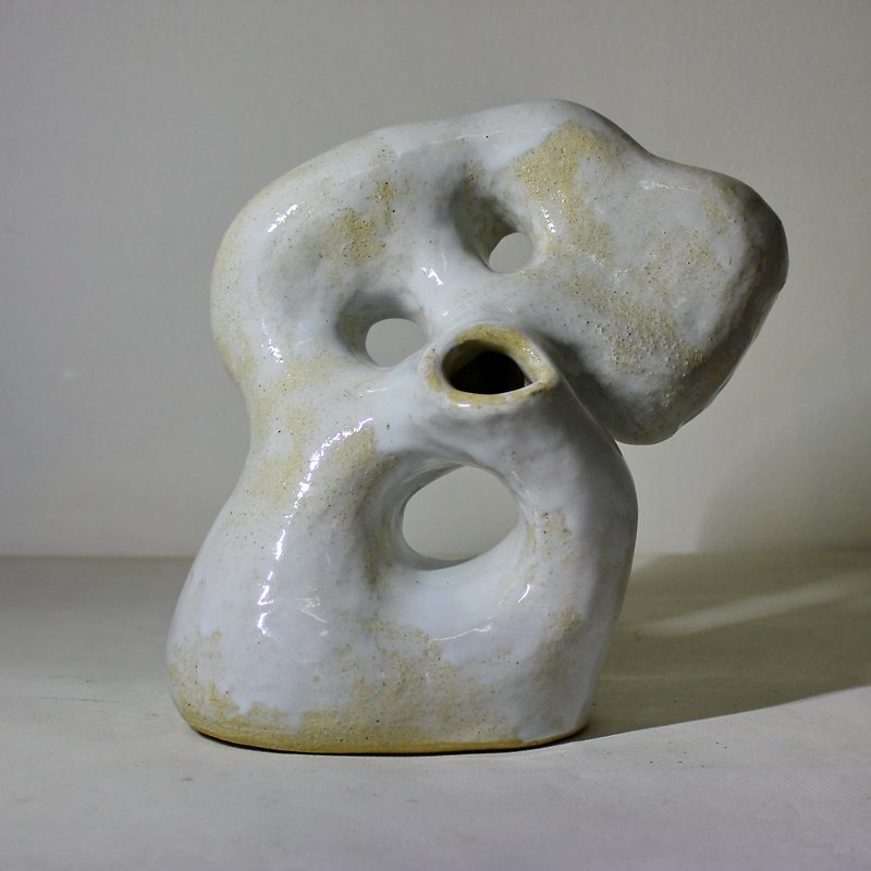 Creative Sculpture Vase.White Vase. Ikebana vase. Ikebana vase. - Pottery & Ceramics - Pottery 