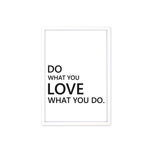 iINDOORS英倫家居 北歐風裝飾畫相框 Do What You Love 簡約款 白色框 63x43cm