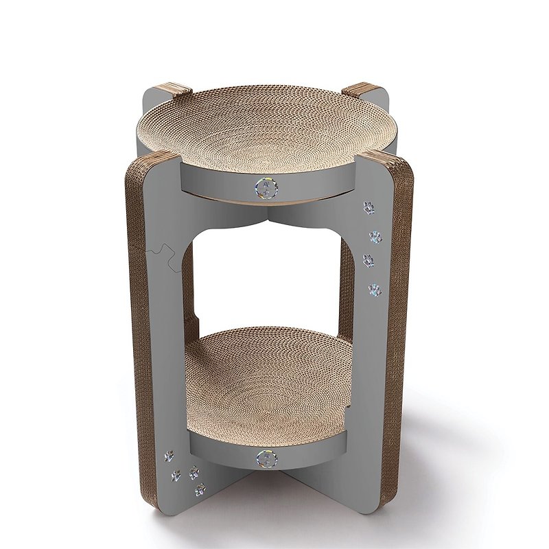 Cat One Scratching Tower Diamond Gray Limited Edition - Scratchers & Cat Furniture - Paper 