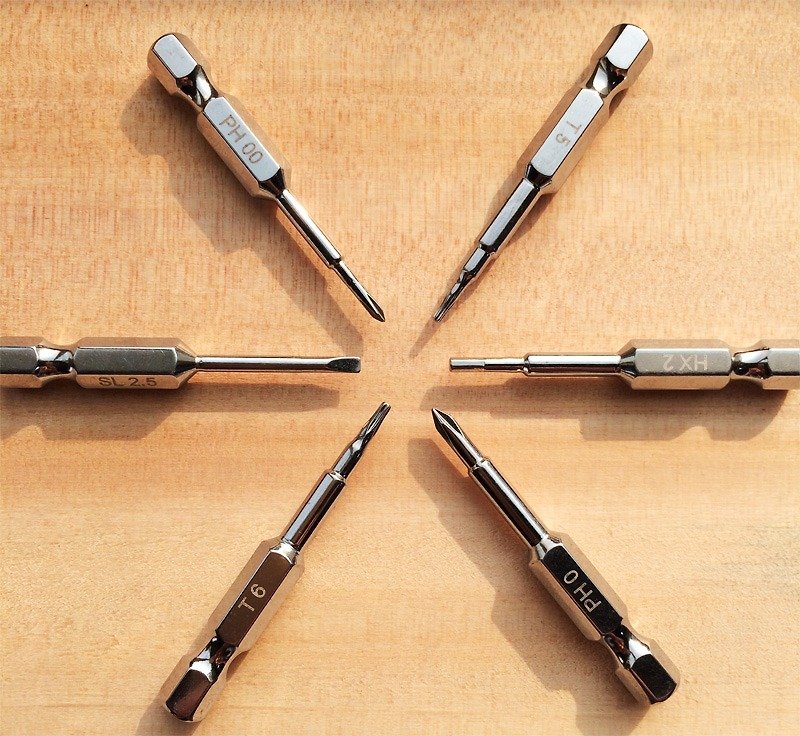 【Bear Papa's Accessory】50mm Length Precision Screwdriver Bits 6 pcs - Other - Other Metals Silver