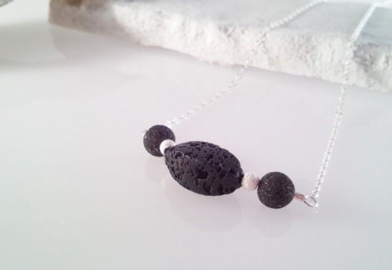 熔岩+銀項鍊L - 項鍊 - 其他金屬 