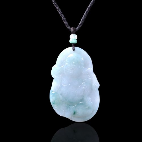 瓔珞珠寶盒 E.L.Jewelry Box 冰種飄花翡翠彌勒佛佛公項鍊 | 天然緬甸玉翡翠A貨 | 送禮