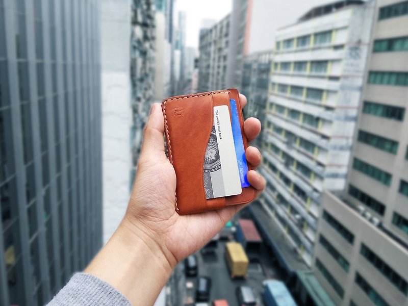 MICO hand-stitched leather casual wallet S - กระเป๋าสตางค์ - หนังแท้ 