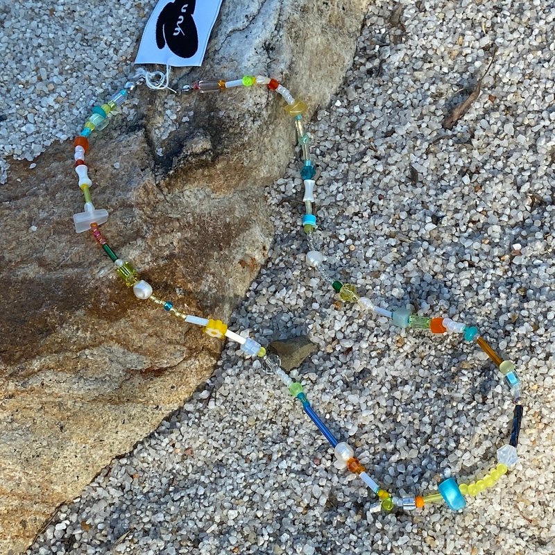 Intertidal | Natural Stone Beaded Necklace - สร้อยคอ - คริสตัล หลากหลายสี