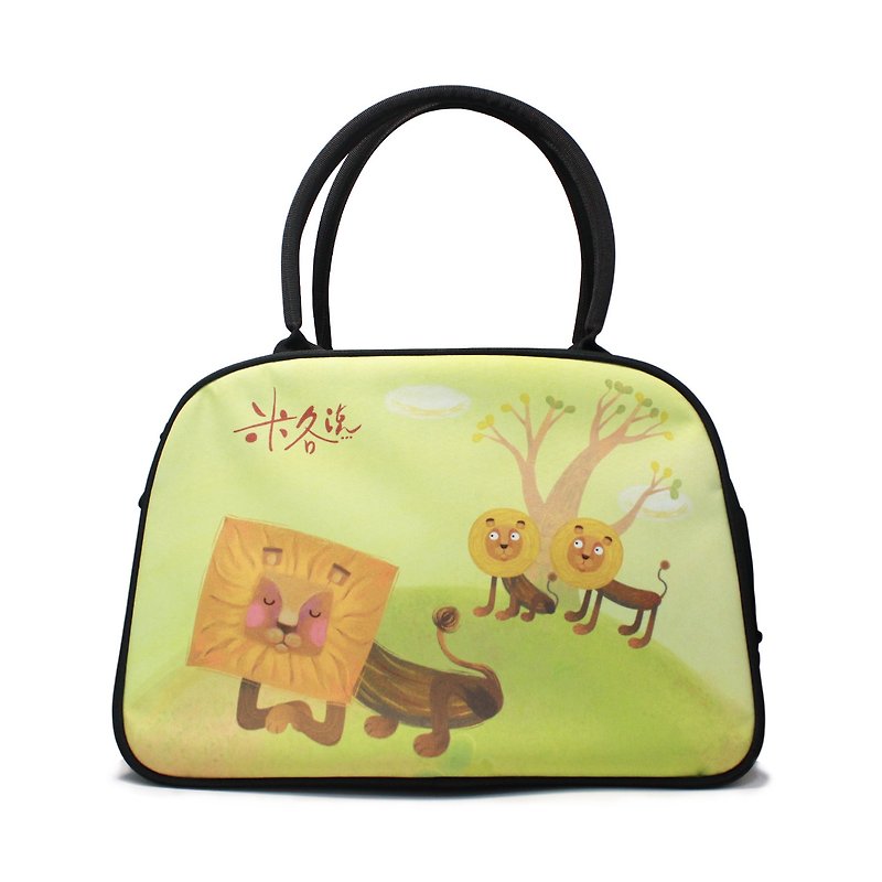 Michael said-Square Head Lion Series-Queen Street Queen's Road Bag-Who is he - กระเป๋าถือ - ไฟเบอร์อื่นๆ สีดำ