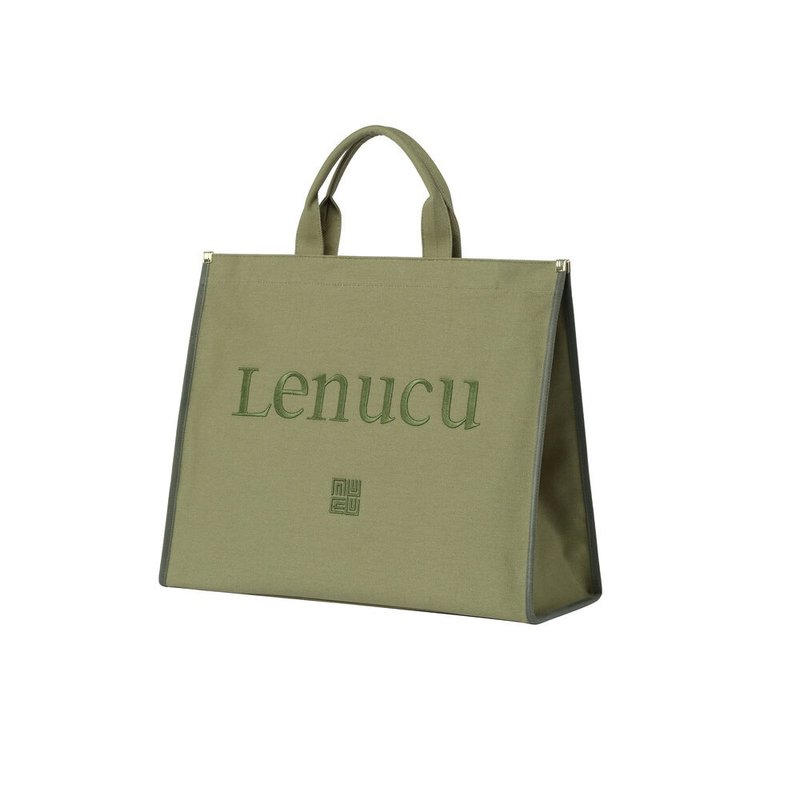 【ON the Green】LENUCU 波士頓帆布包 - 手提包/手提袋 - 棉．麻 